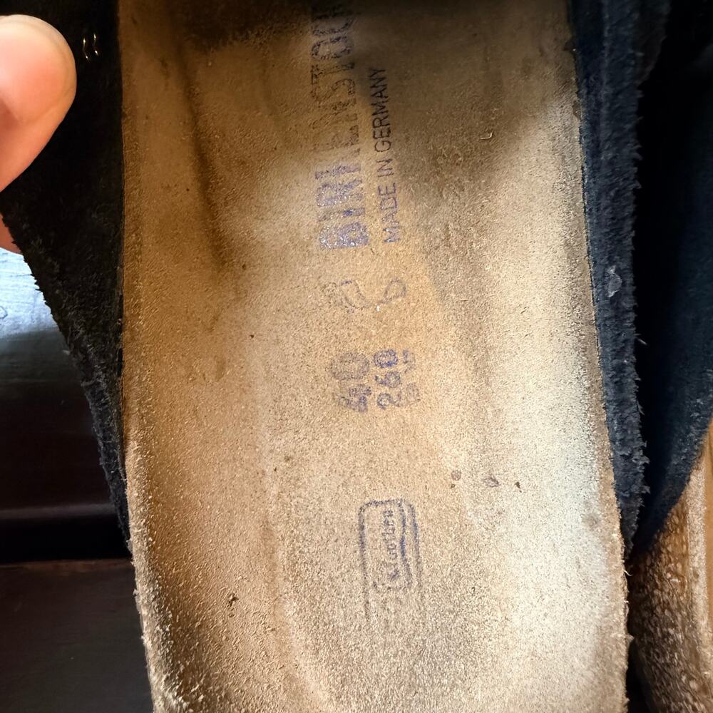 Birkenstock Boston Soft Footbed Clogs Size 40 Women's 9 Black Suede Leather - Picture 7 of 8